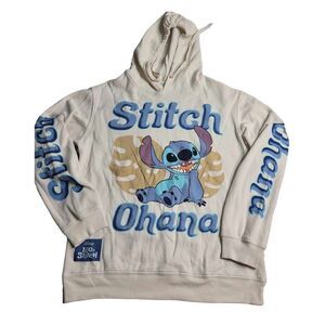 Disney Cream and Blue Stitch Hoodie